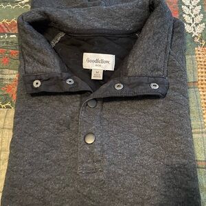 Goodfellow & Co Men's Charcoal Half-Button Down Shirt